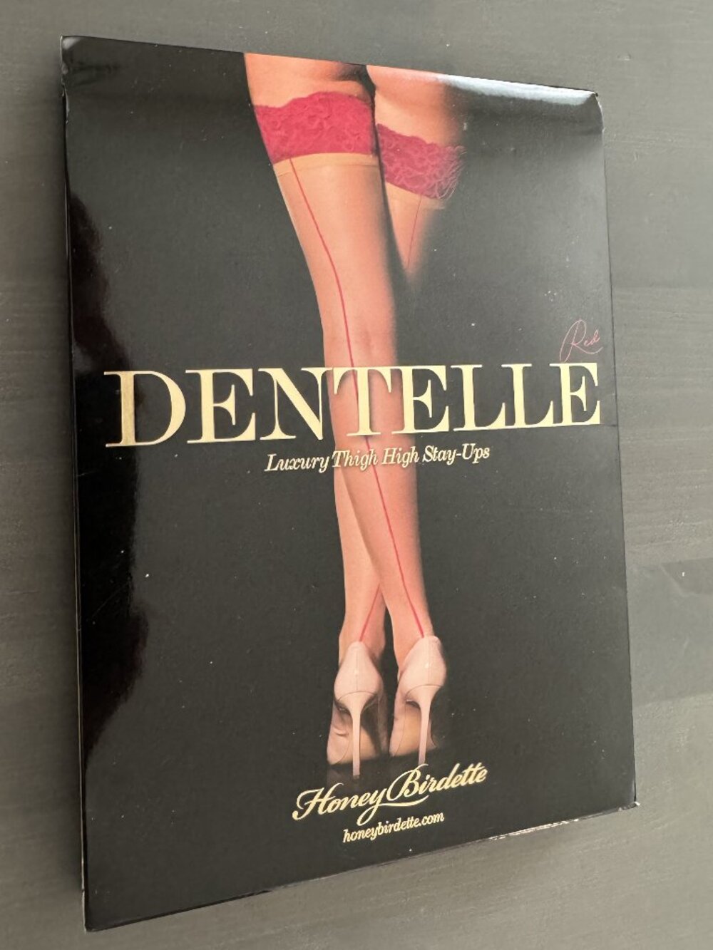 Honey Birdette - Dentelle - Stockings Stay Ups - Red - AL